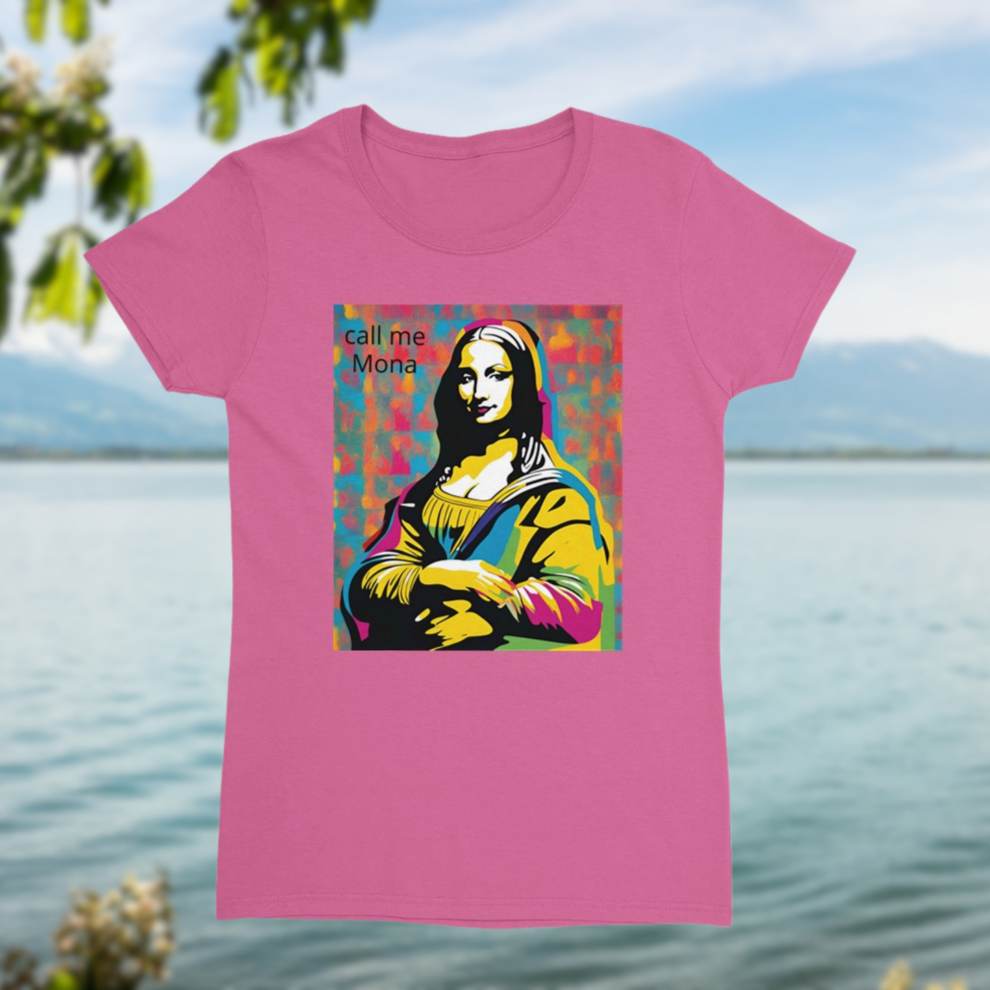 Souvenir: Call me Mona. Mona Lisa Pop Art Unisex TShirt