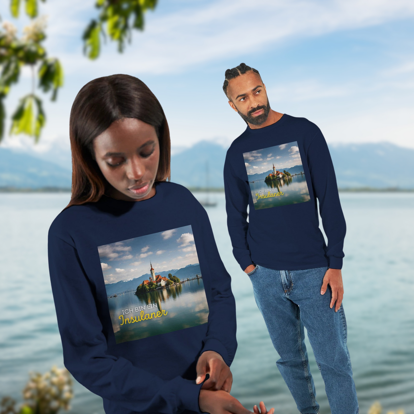 Ich bin ein Insulaner - Longsleeve Premium Shirt Bodensee