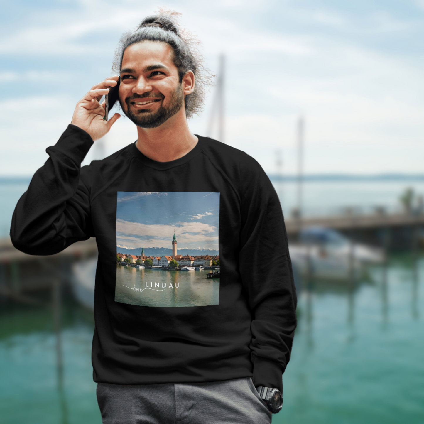 Souvenir Love Lindau: Men's (Unisex) Premium Sweatshirt
