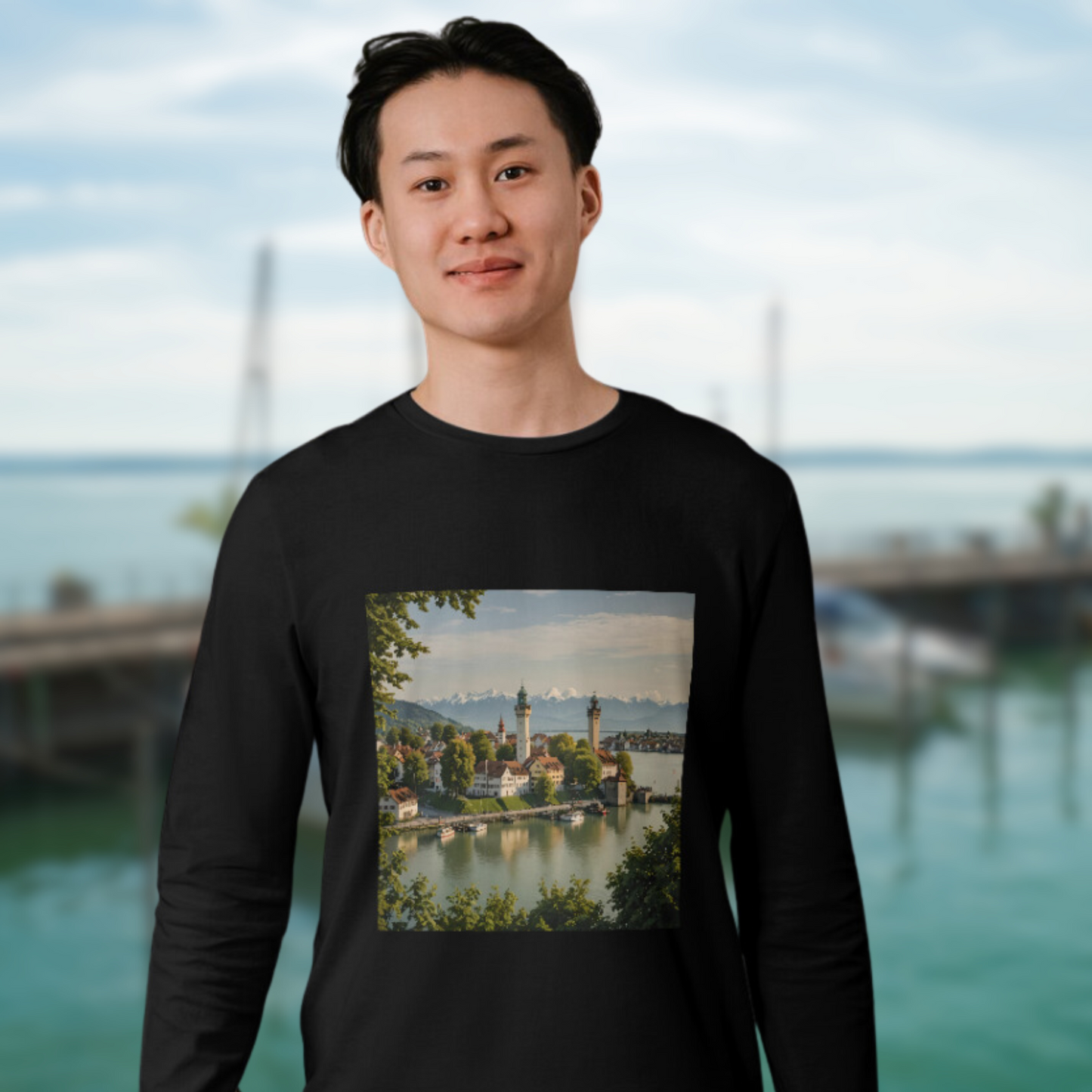 Bodensee Oil Paint - Premium Hoodie