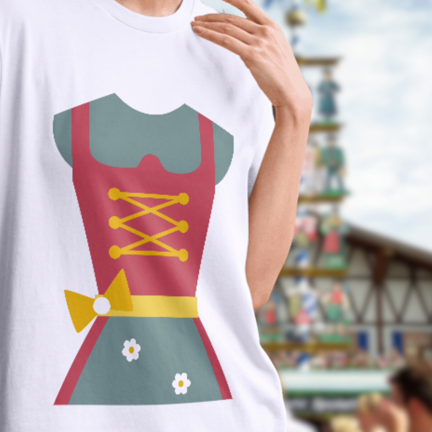 Bayrisches Trachten Dirndl T-Shirt