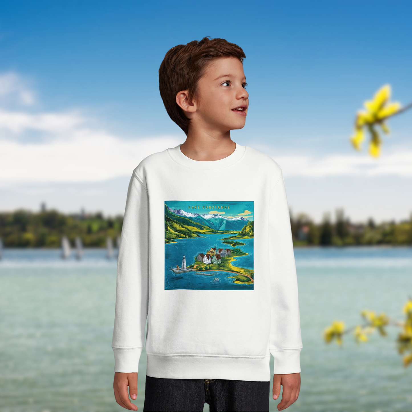 Bodensee Cartographer - Recycled Blend Kids Sweatshirt