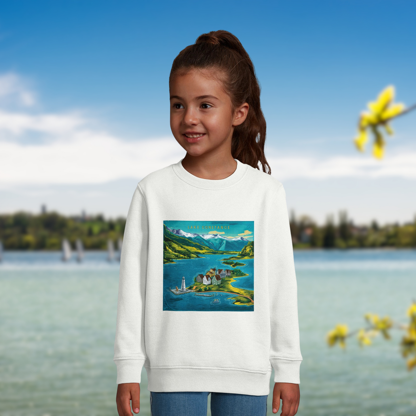 Bodensee Cartographer - Recycled Blend Kids Sweatshirt