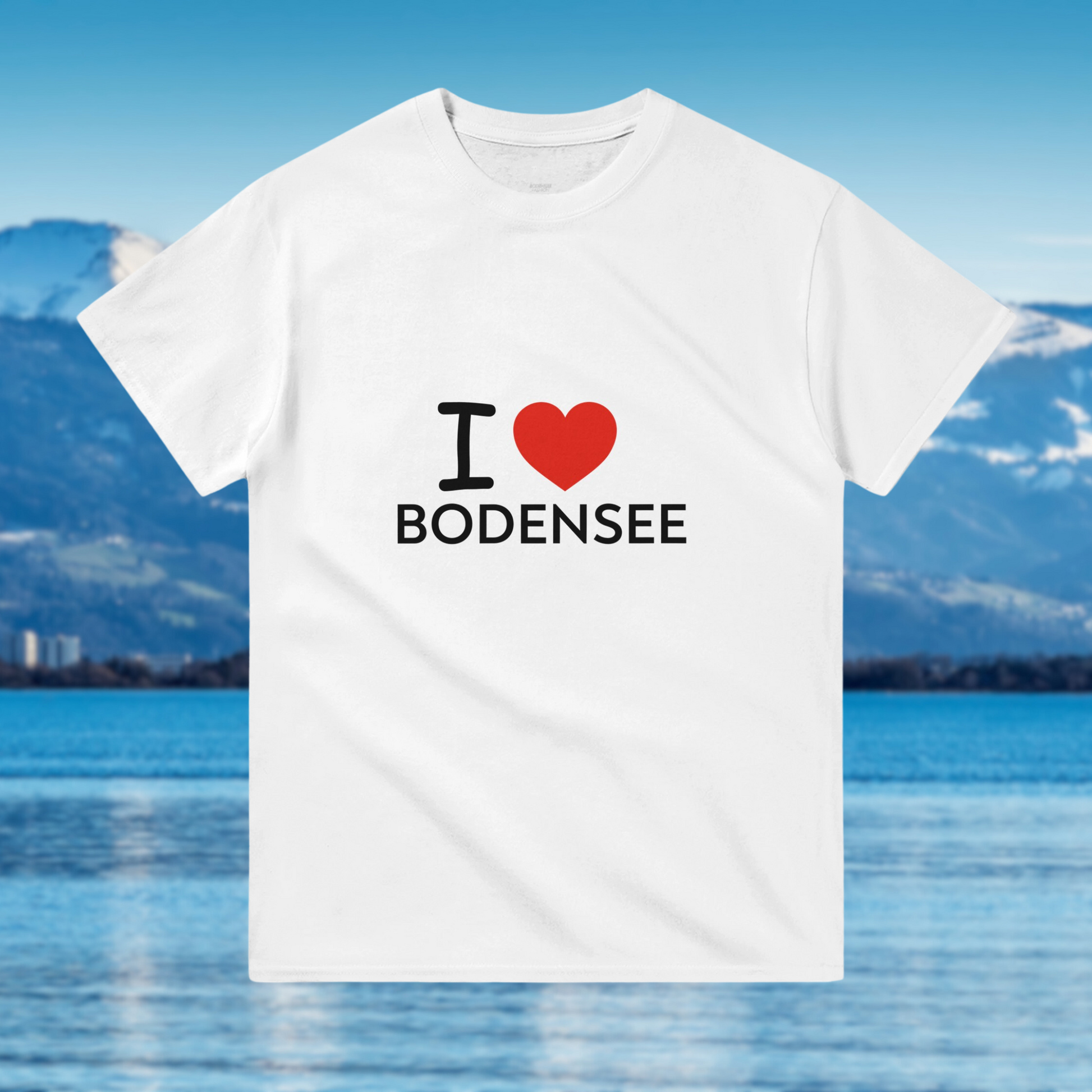 I Love Bodensee - Heavyweight Cotton T-Shirt