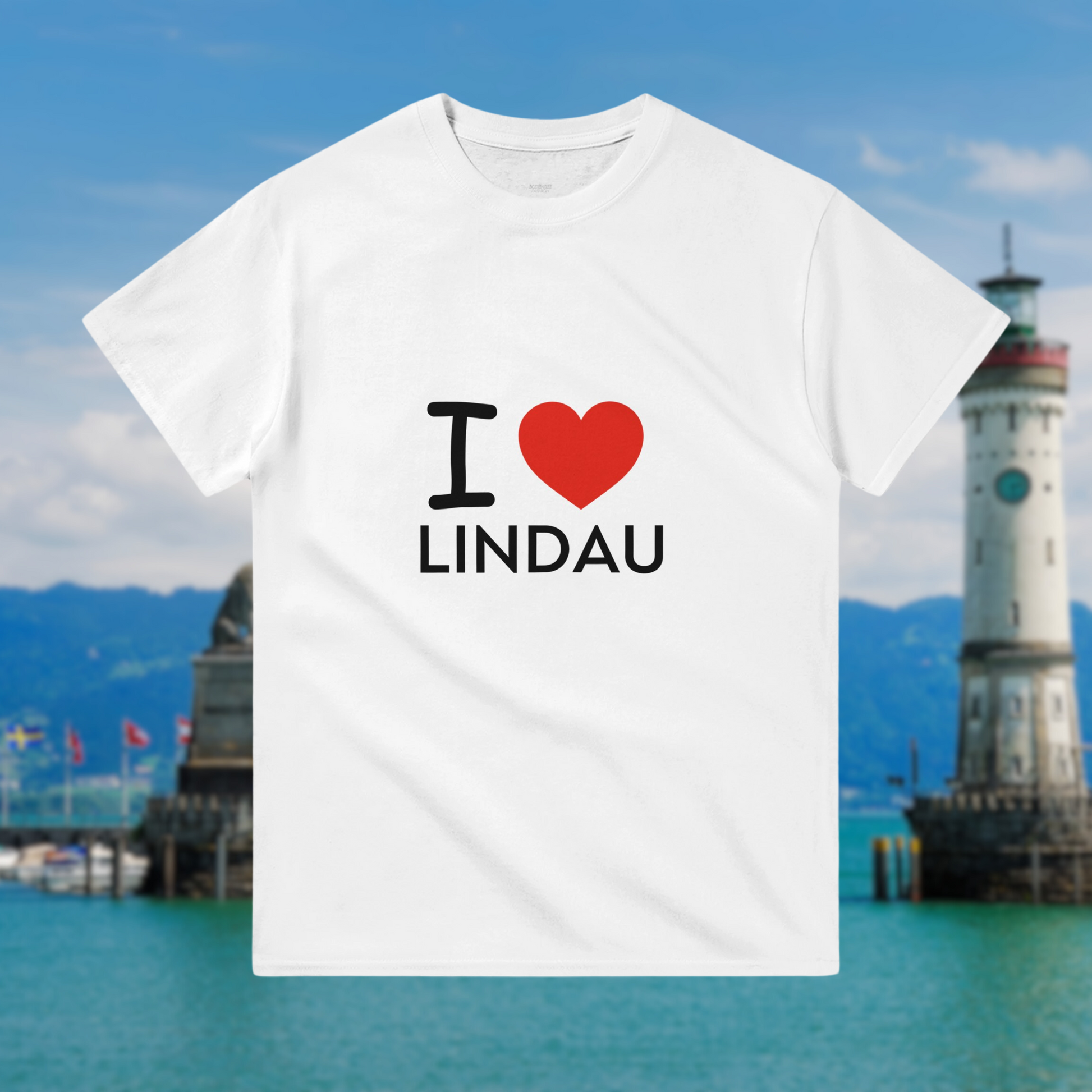 I Love Lindau - Heavyweight Cotton T-Shirt