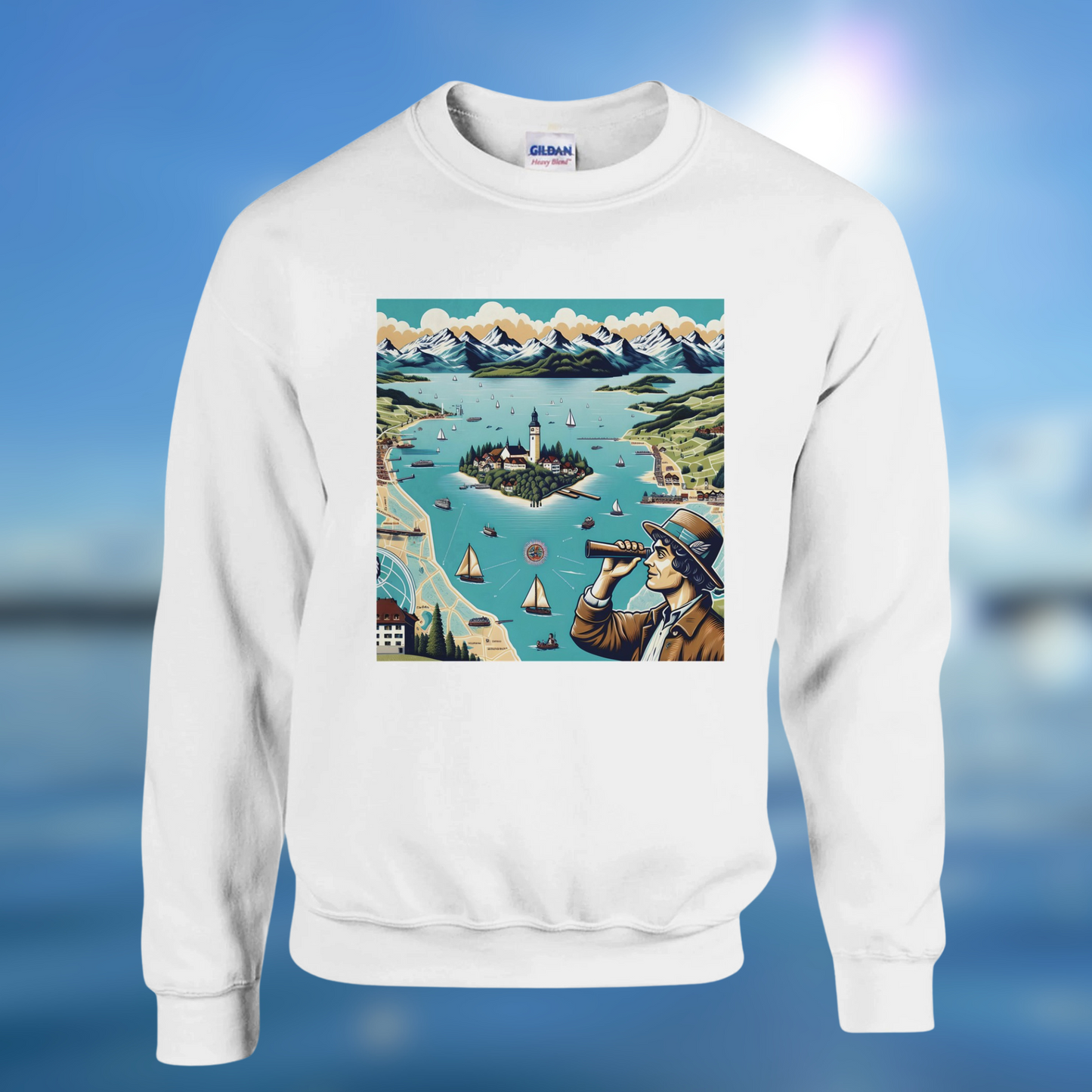 Lake Constance Discovery Tour - Premium Crewneck Sweatshirt