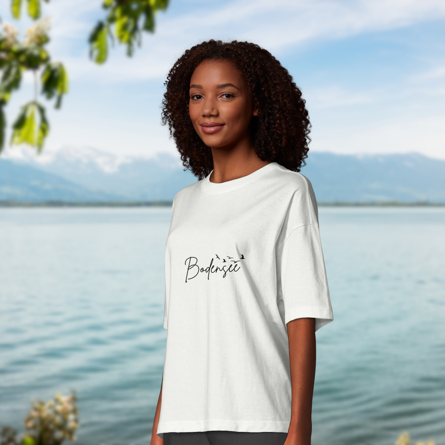 Lake Constance Flair: Stylish and Timeless/ Organic Women's Oversized T-shirt