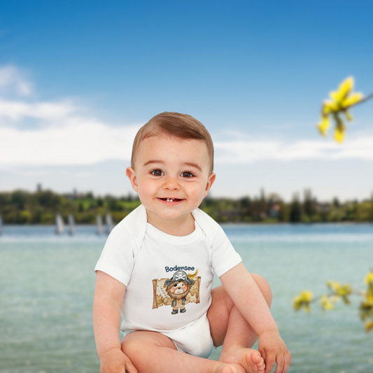 Lake Constance Pirate - Organic Baby Short Sleeve Bodysuit