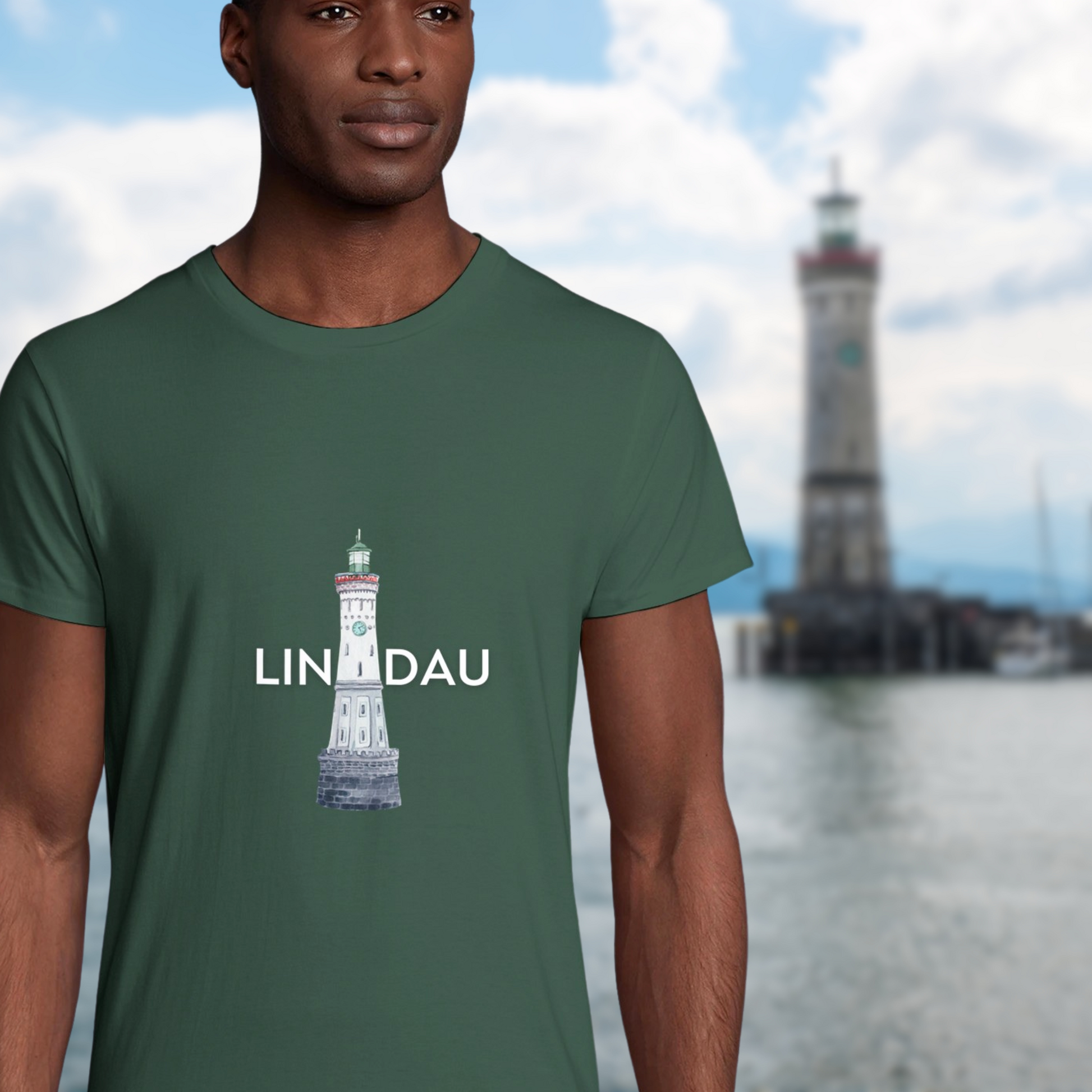 Lindau Souvenir: Organic Men's Fitted T-shirt&nbsp;