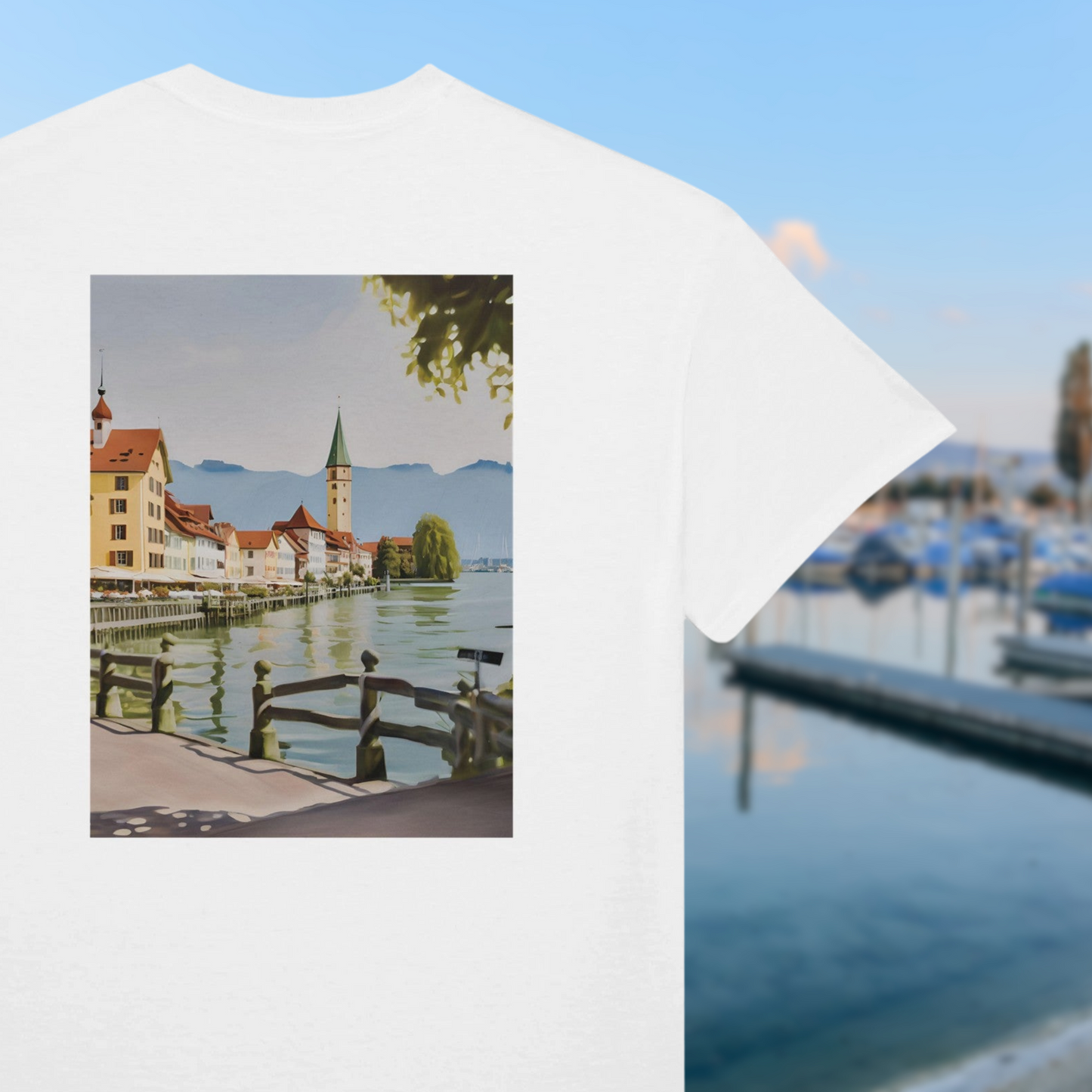 Bodensee Oil Painting - Organic premium T-Shirt