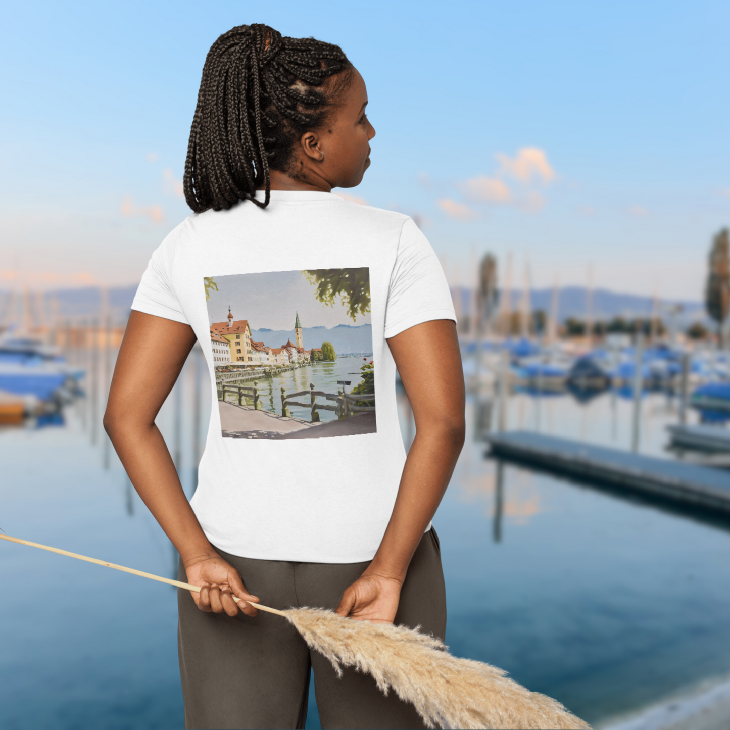 Bodensee Oil Painting - Organic premium T-Shirt