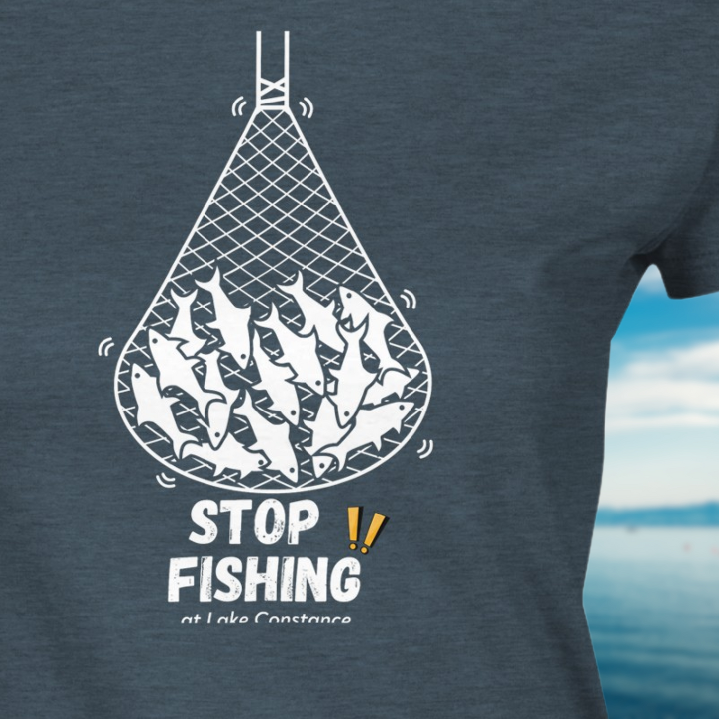 Stop Fishing at Lake Constance - Organic Woman Shirt